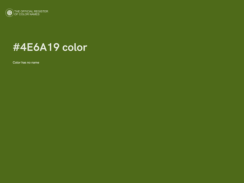 #4E6A19 color image