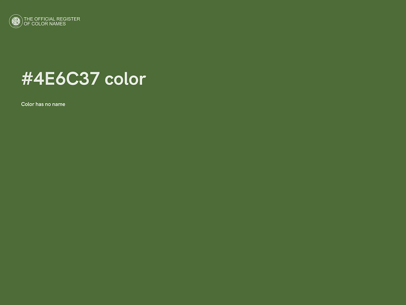 #4E6C37 color image