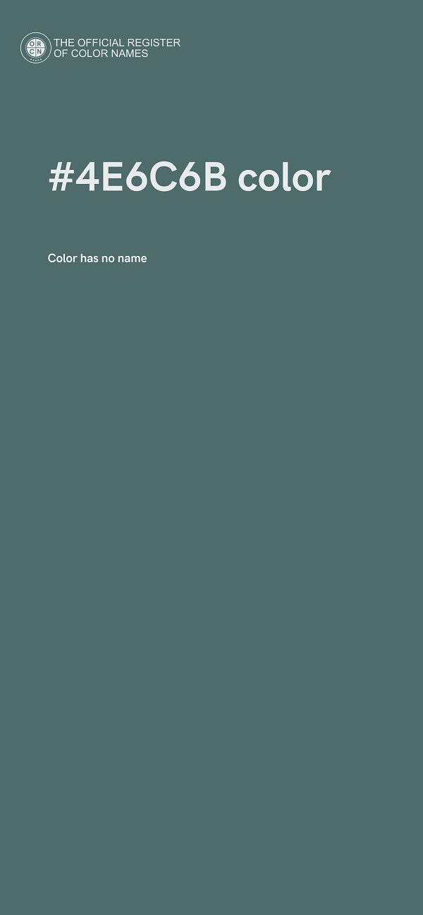 #4E6C6B color image