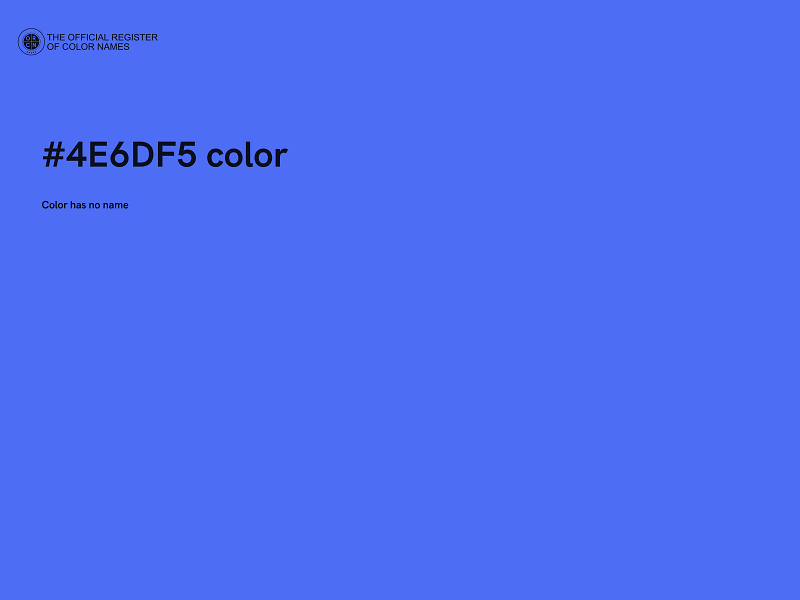 #4E6DF5 color image