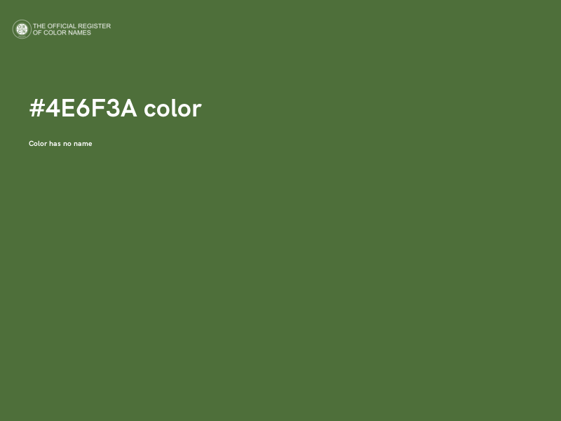 #4E6F3A color image