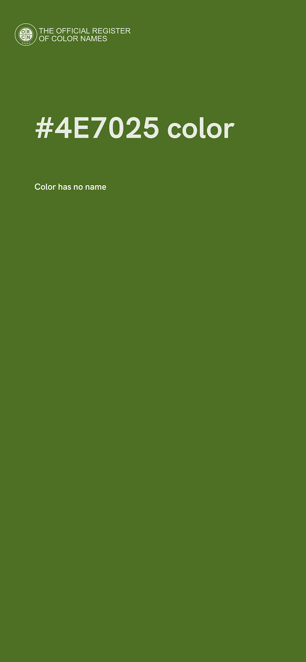 #4E7025 color image