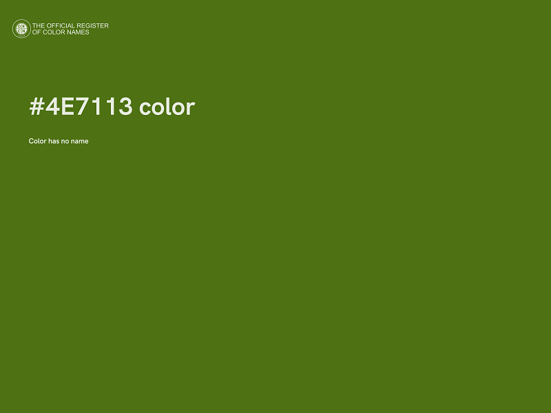 #4E7113 color image