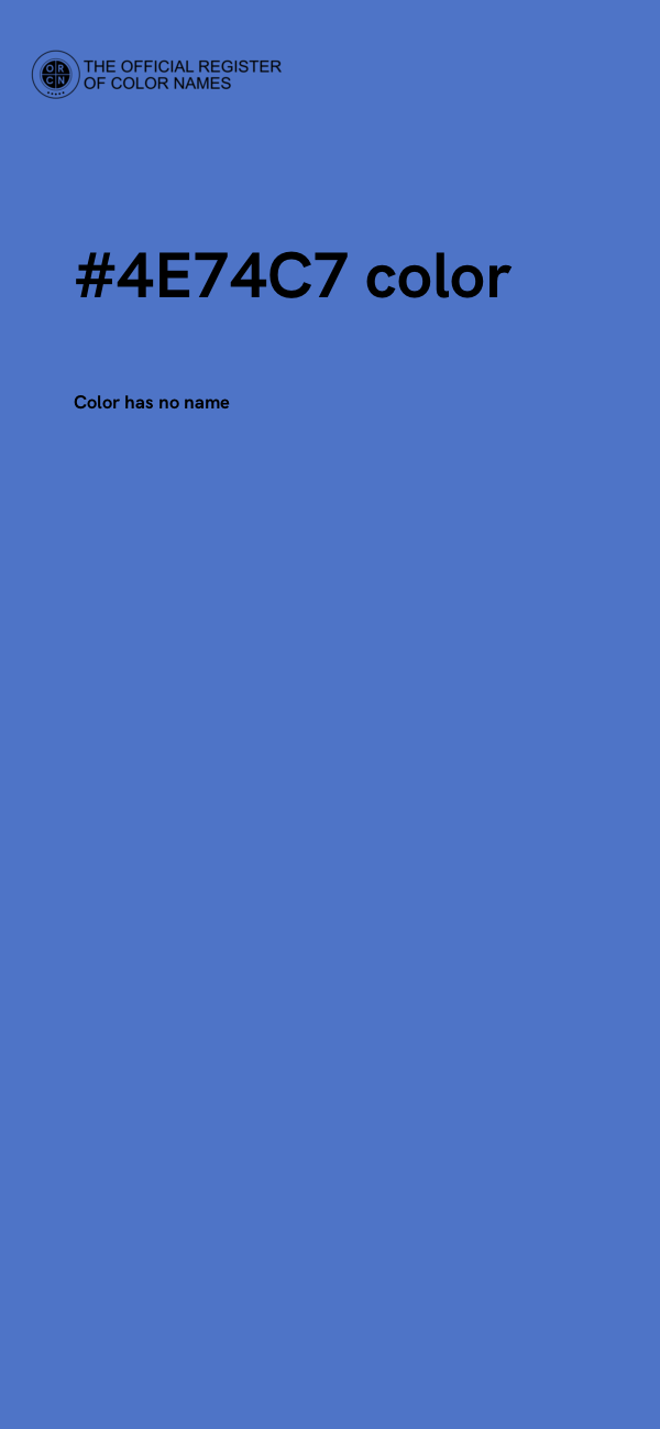 #4E74C7 color image