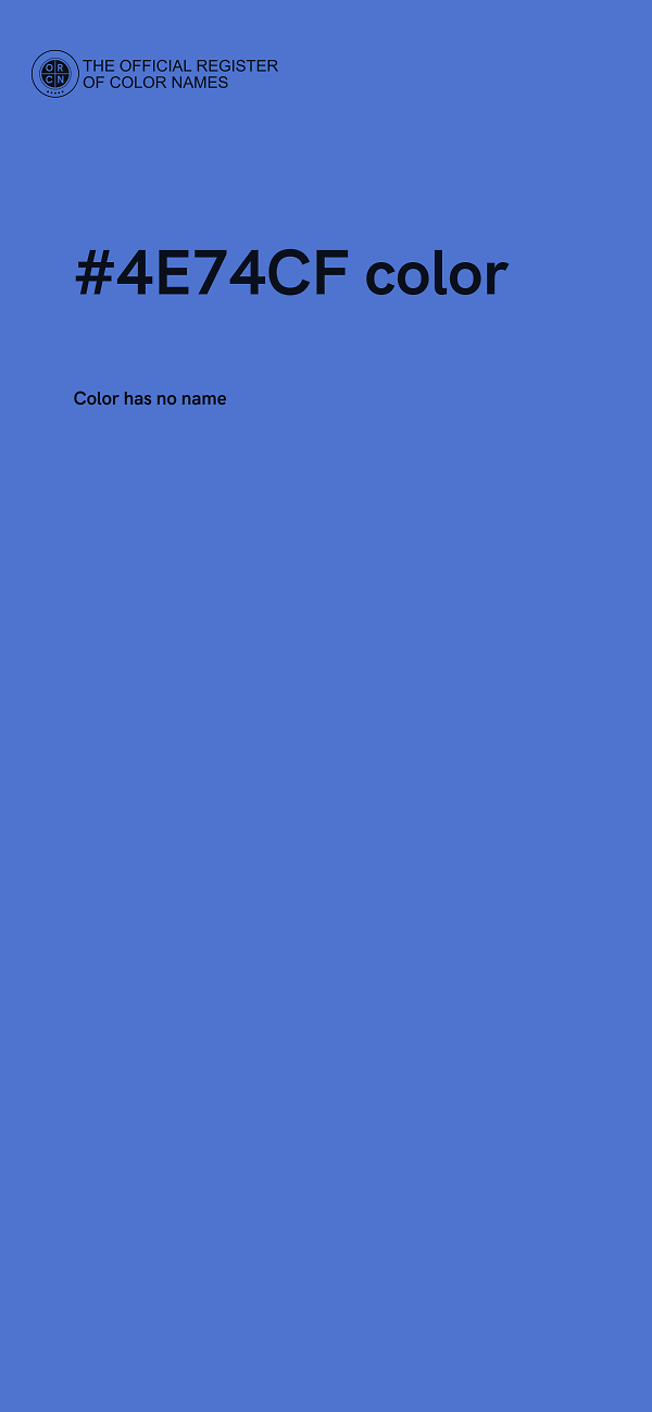 #4E74CF color image