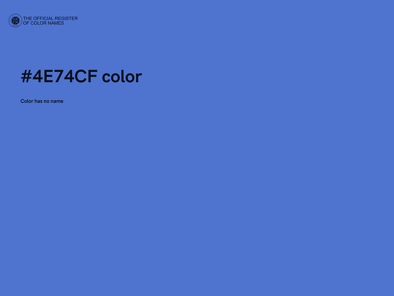 #4E74CF color image