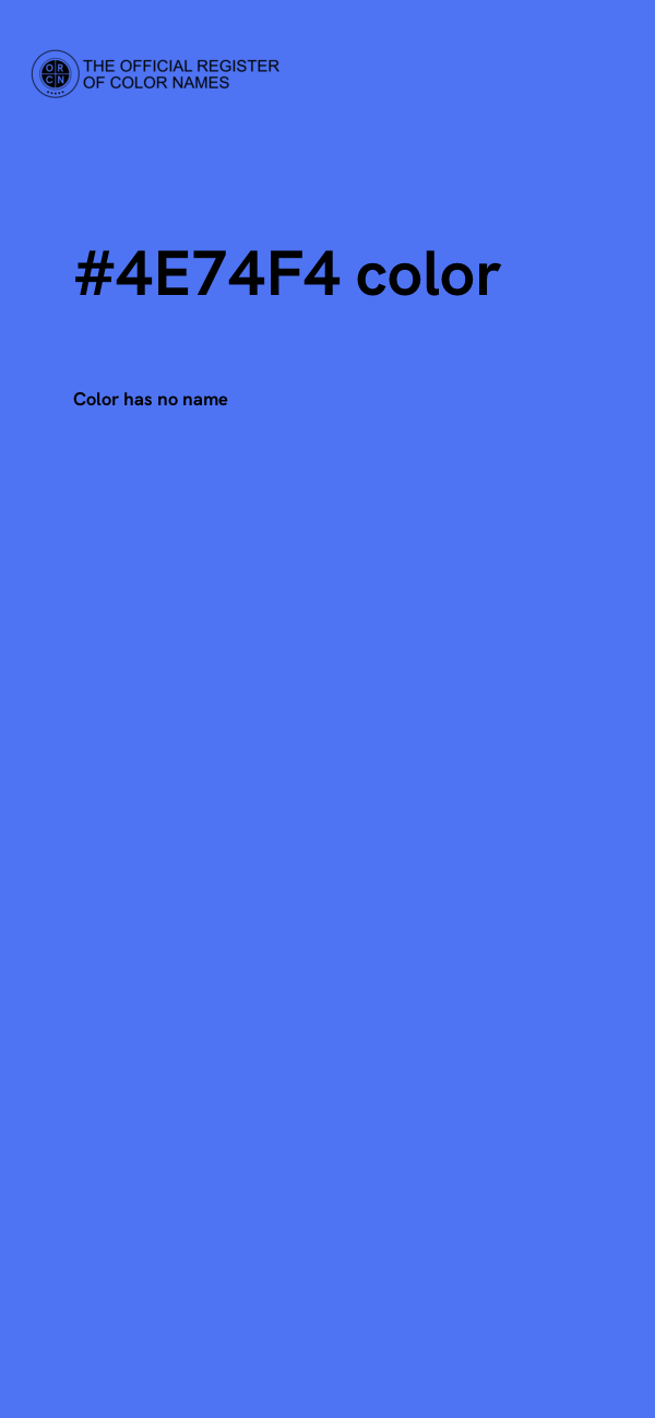 #4E74F4 color image
