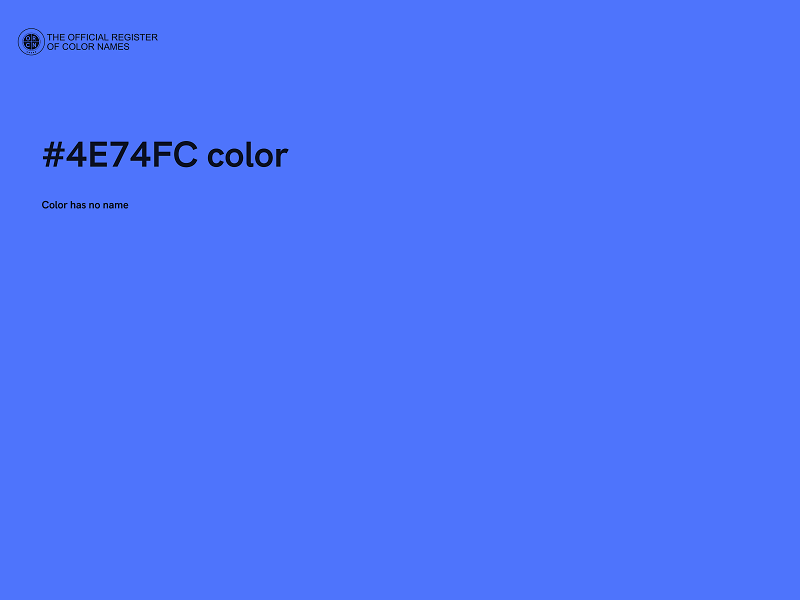 #4E74FC color image