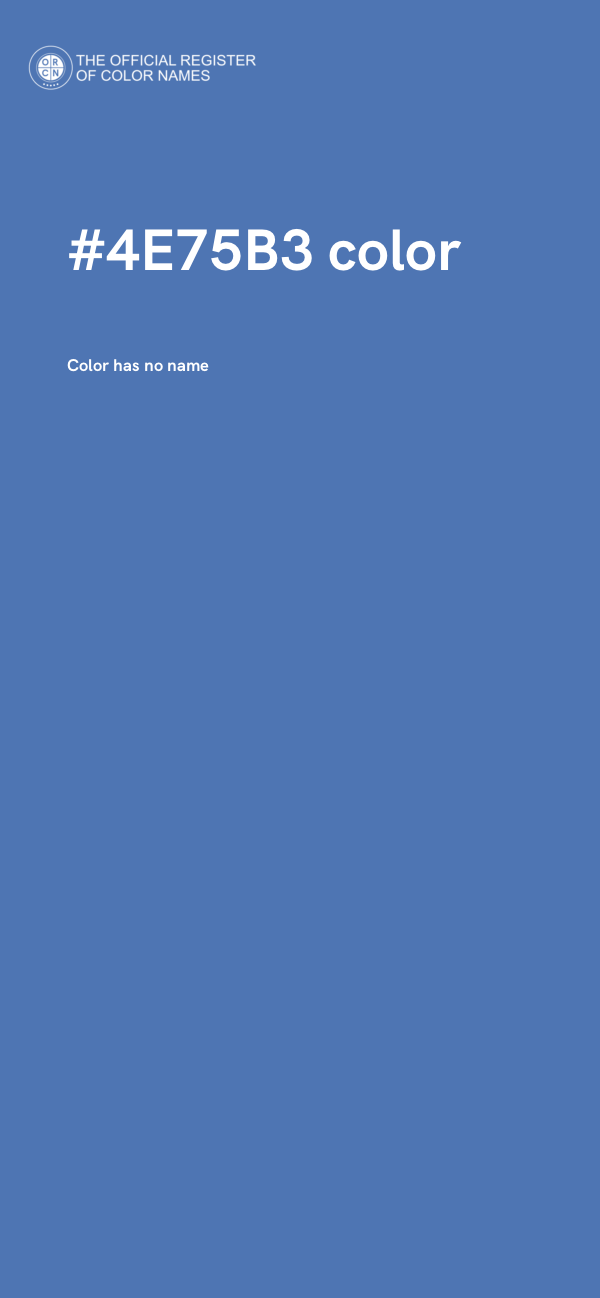 #4E75B3 color image
