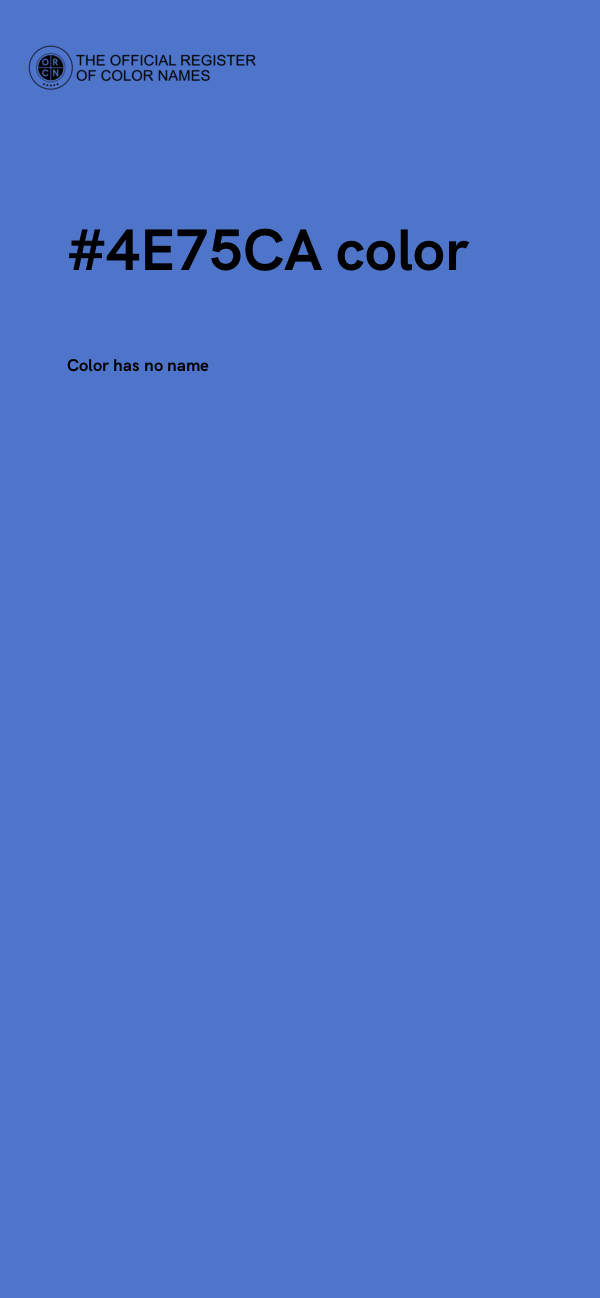 #4E75CA color image