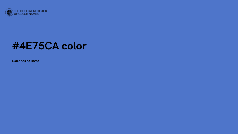 #4E75CA color image