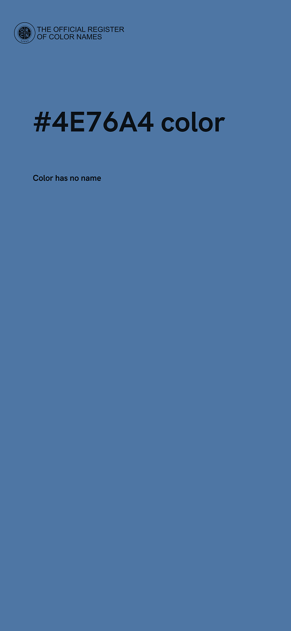 #4E76A4 color image