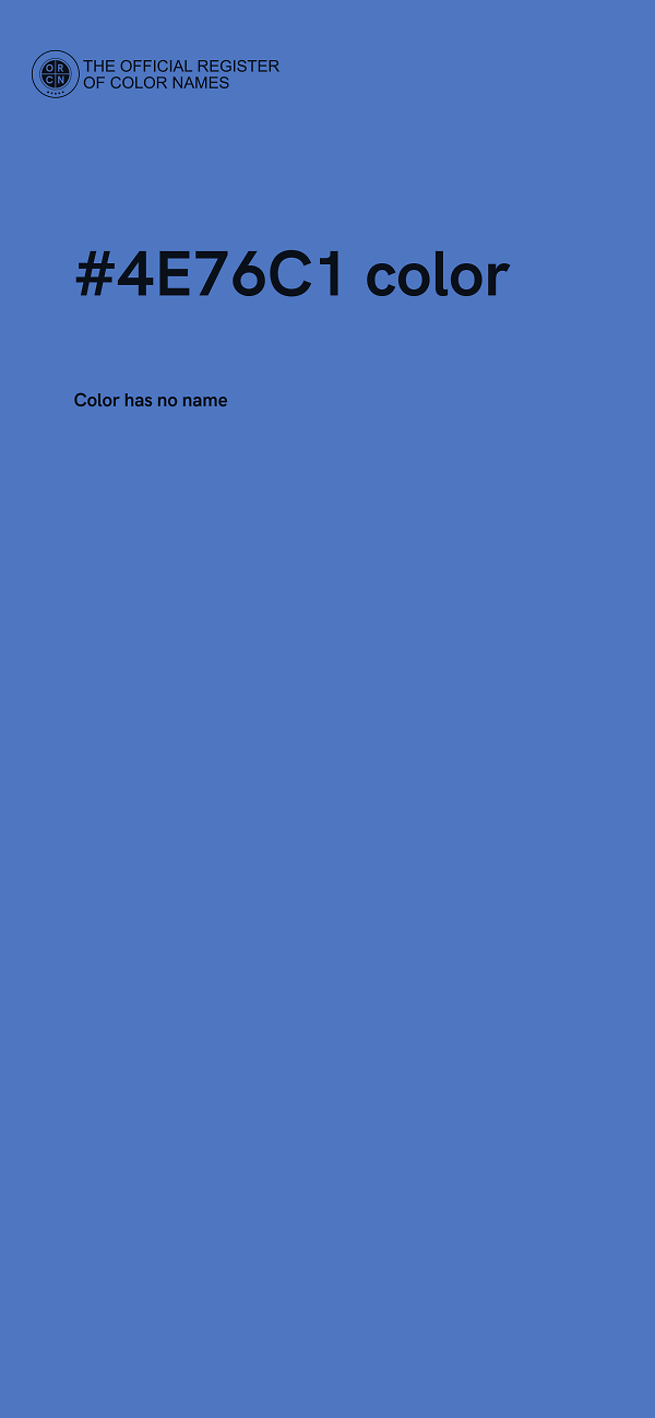 #4E76C1 color image