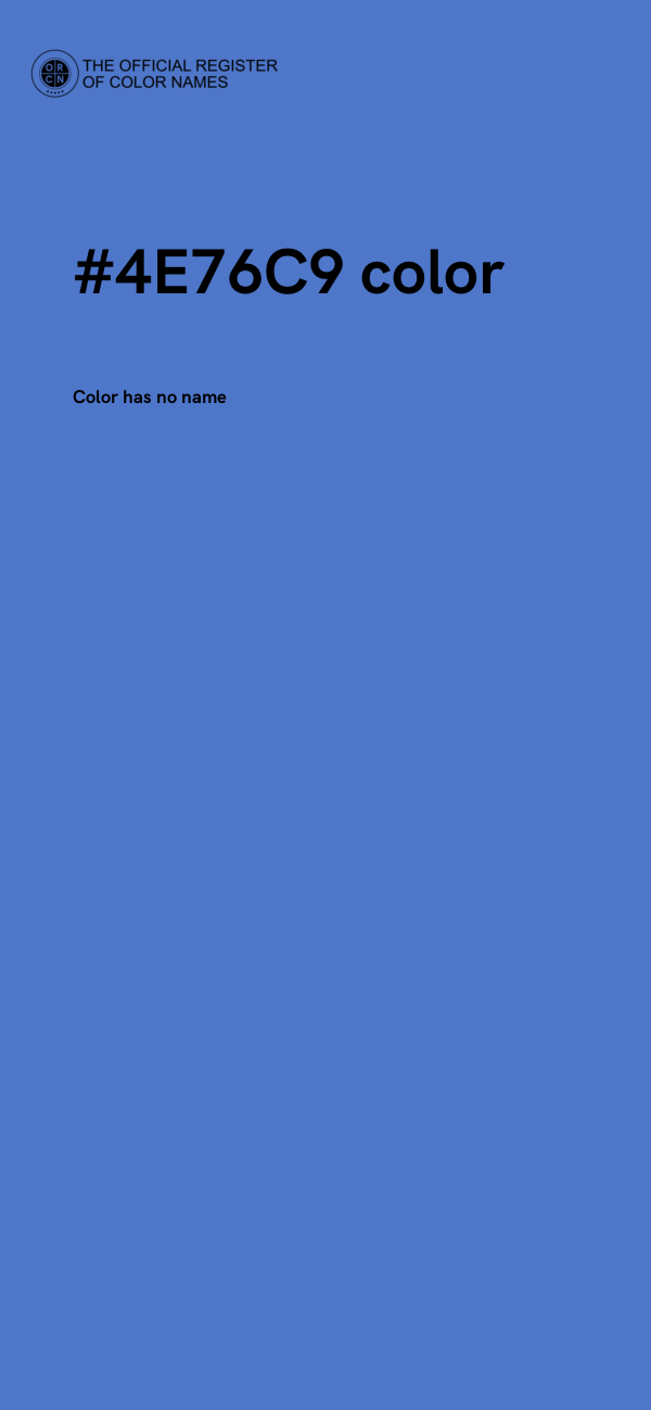 #4E76C9 color image