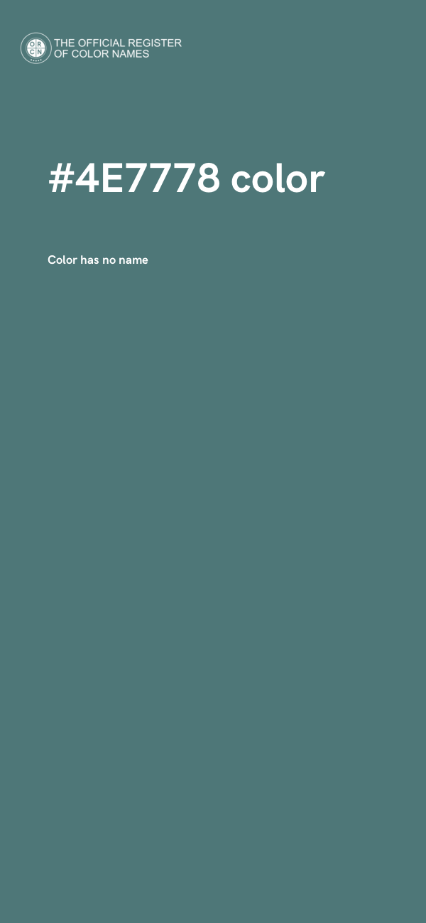 #4E7778 color image