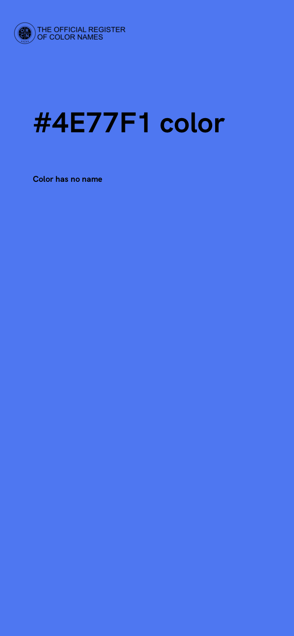 #4E77F1 color image
