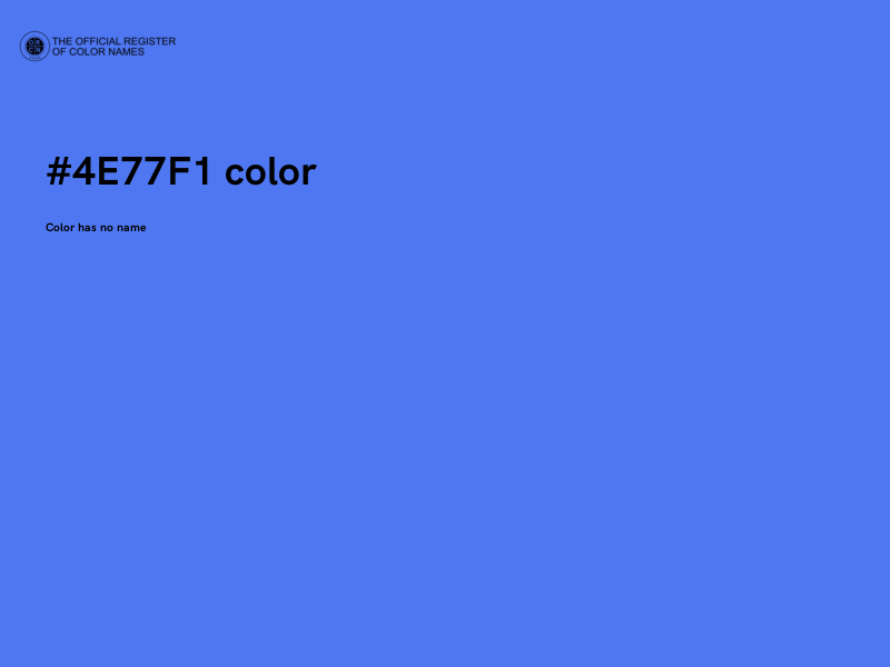 #4E77F1 color image