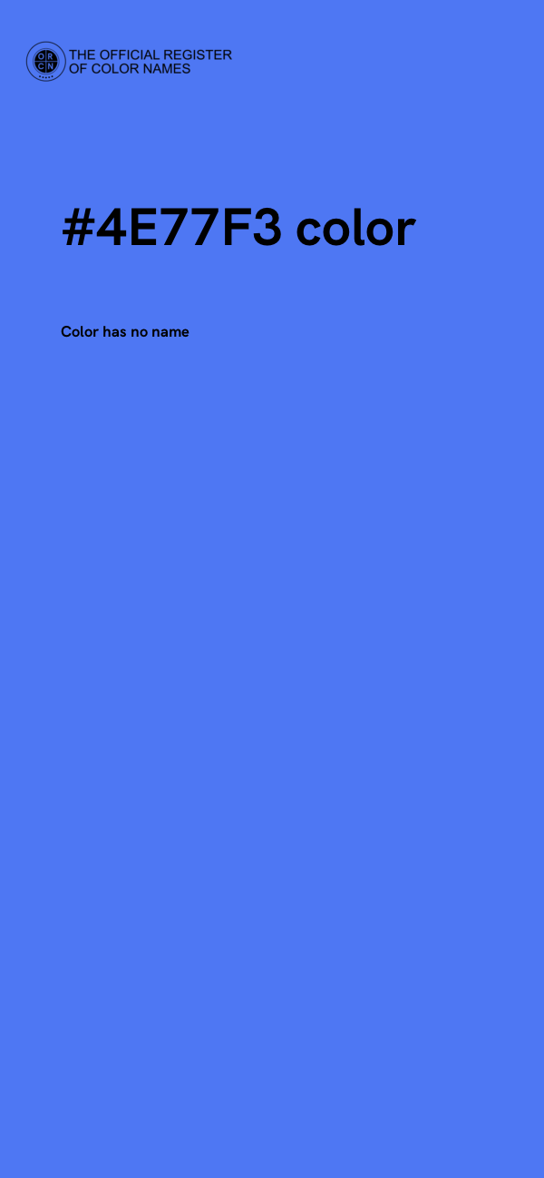 #4E77F3 color image