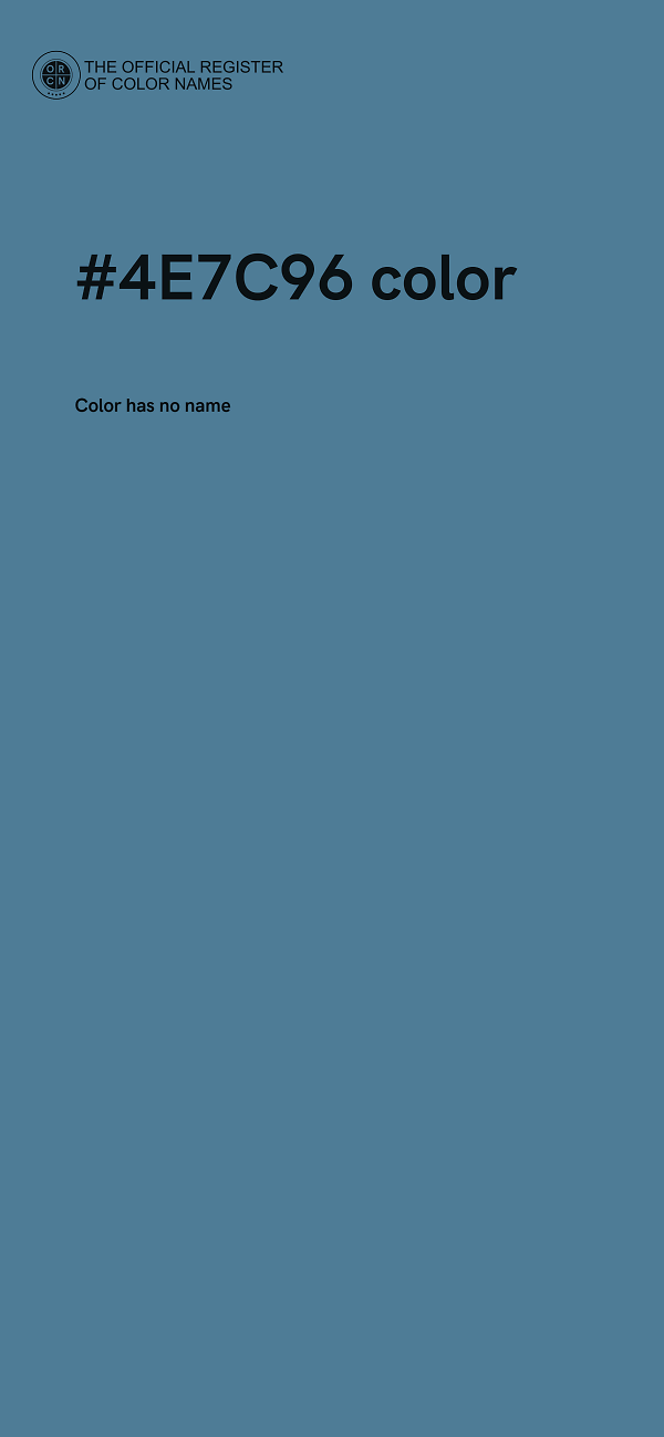 #4E7C96 color image