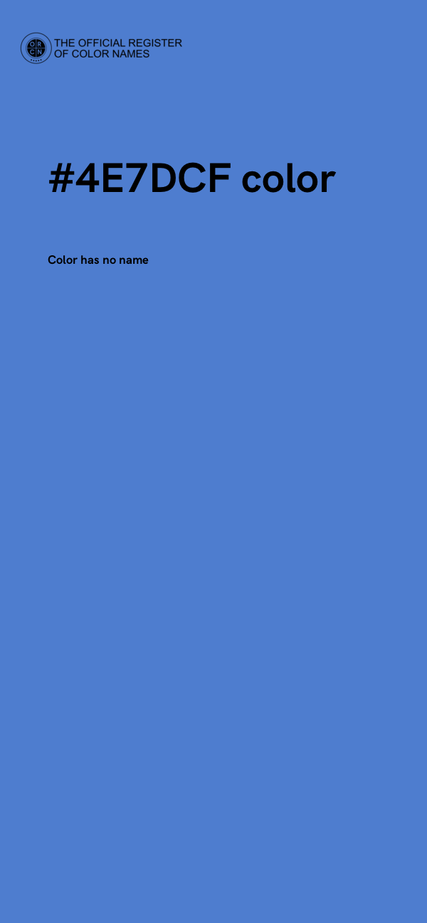 #4E7DCF color image