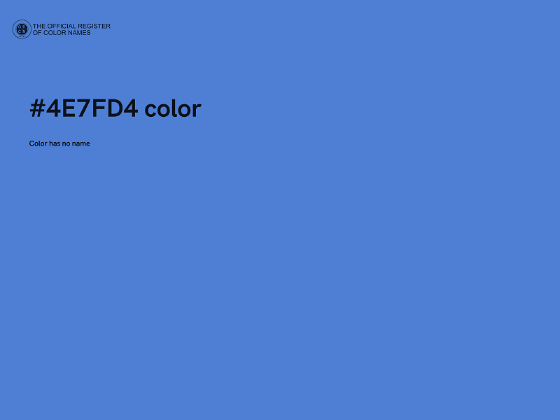 #4E7FD4 color image