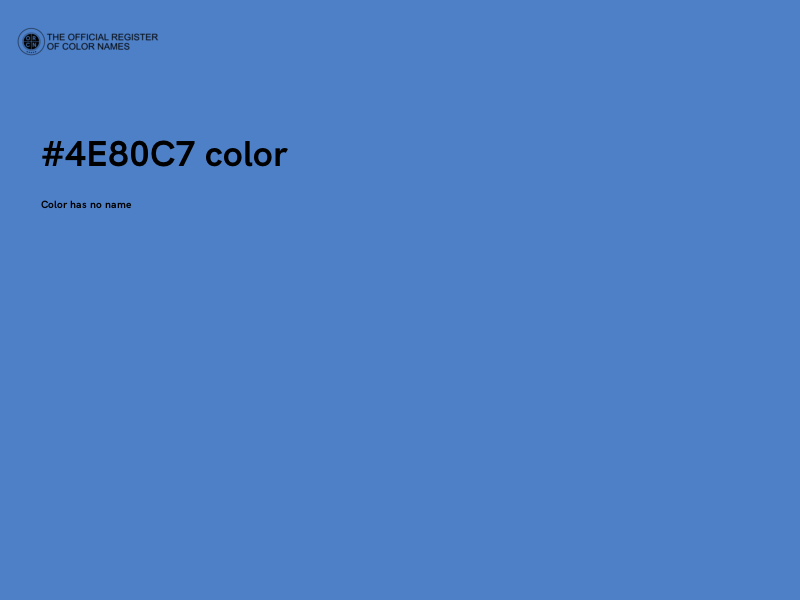 #4E80C7 color image