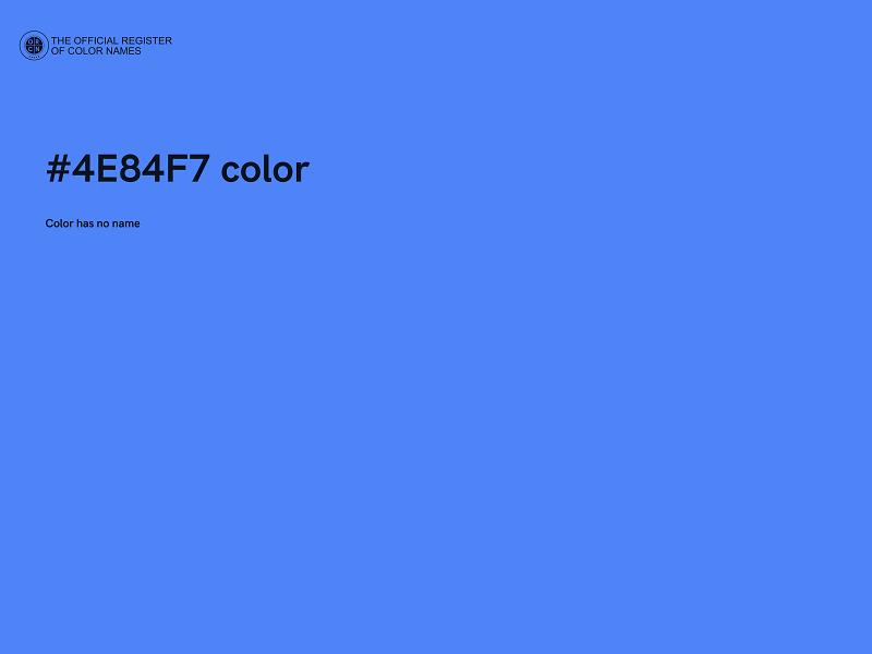 #4E84F7 color image