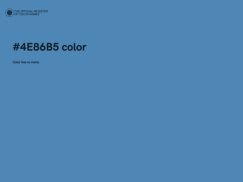 #4E86B5 color image