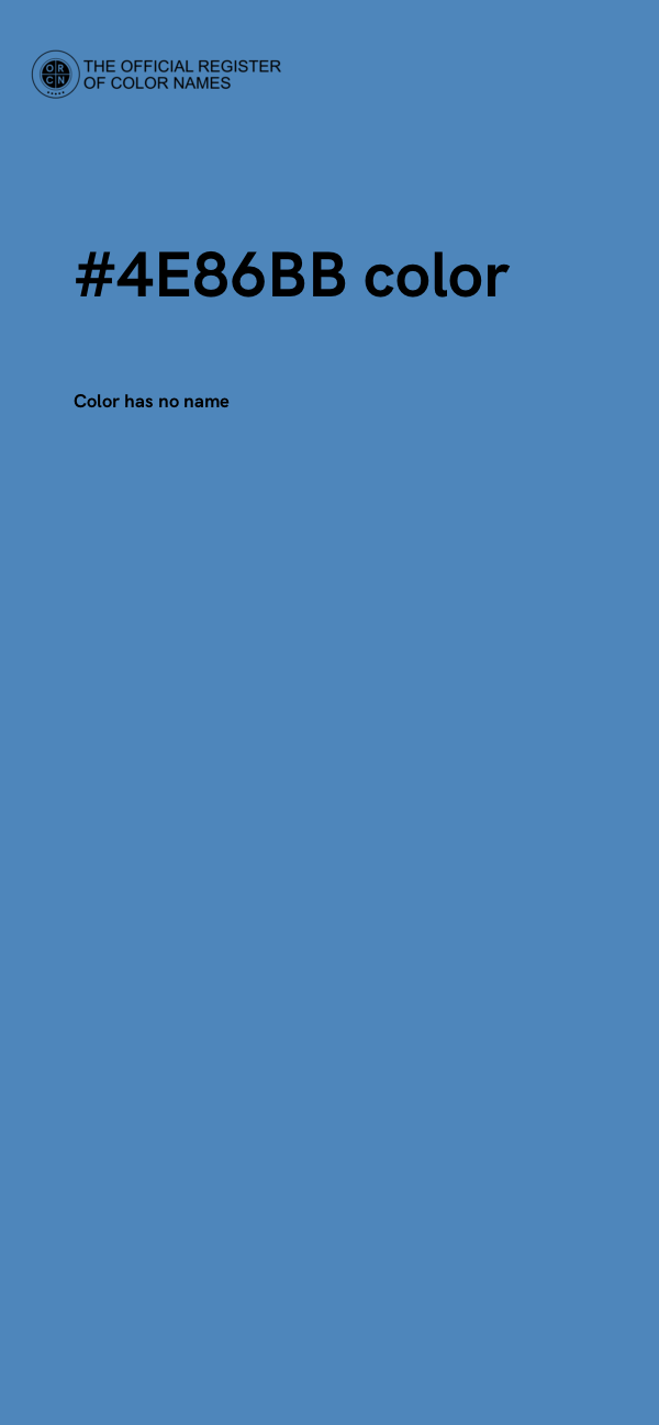 #4E86BB color image