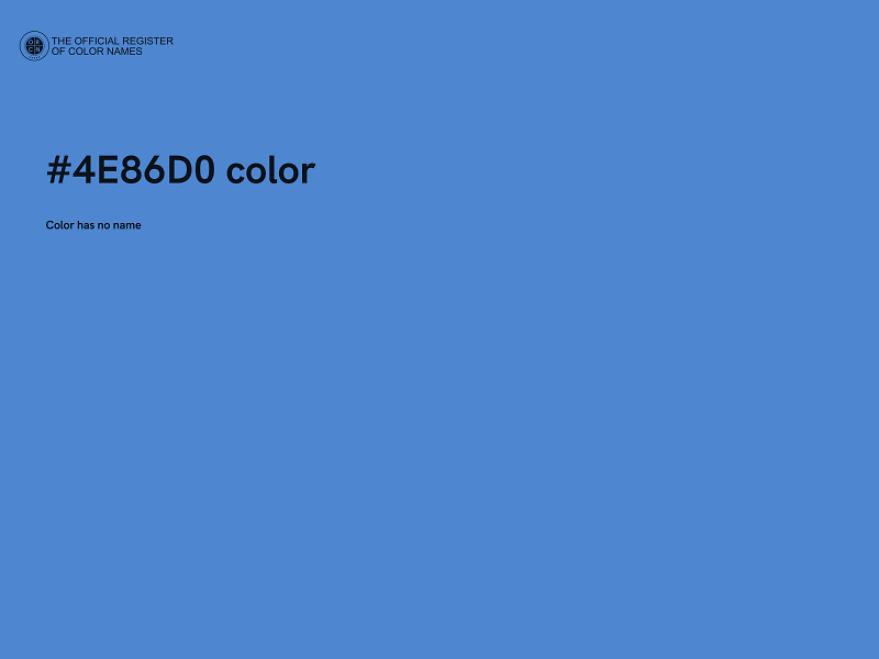 #4E86D0 color image