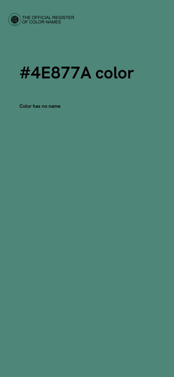 #4E877A color image