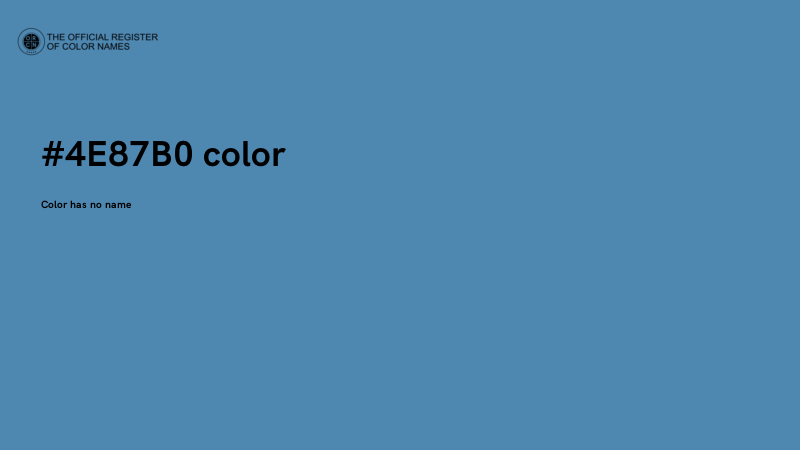 #4E87B0 color image