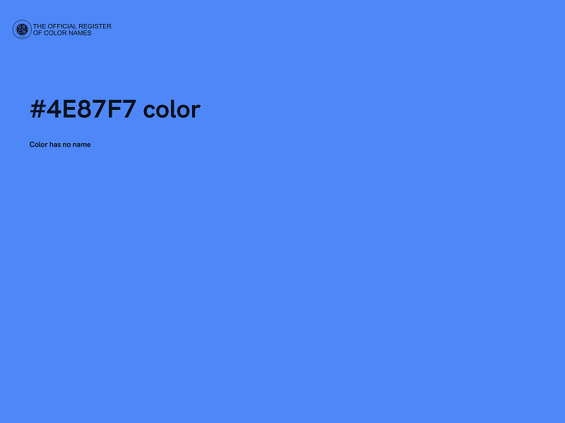 #4E87F7 color image