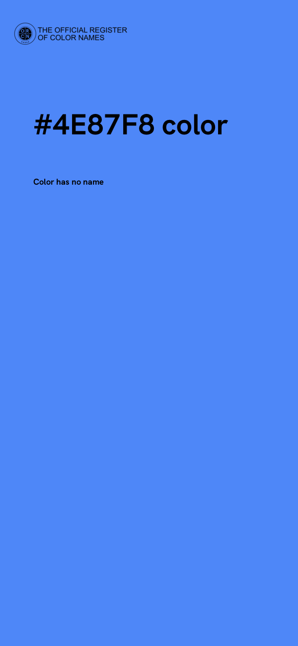 #4E87F8 color image