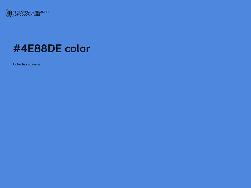 #4E88DE color image