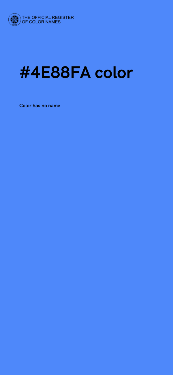 #4E88FA color image