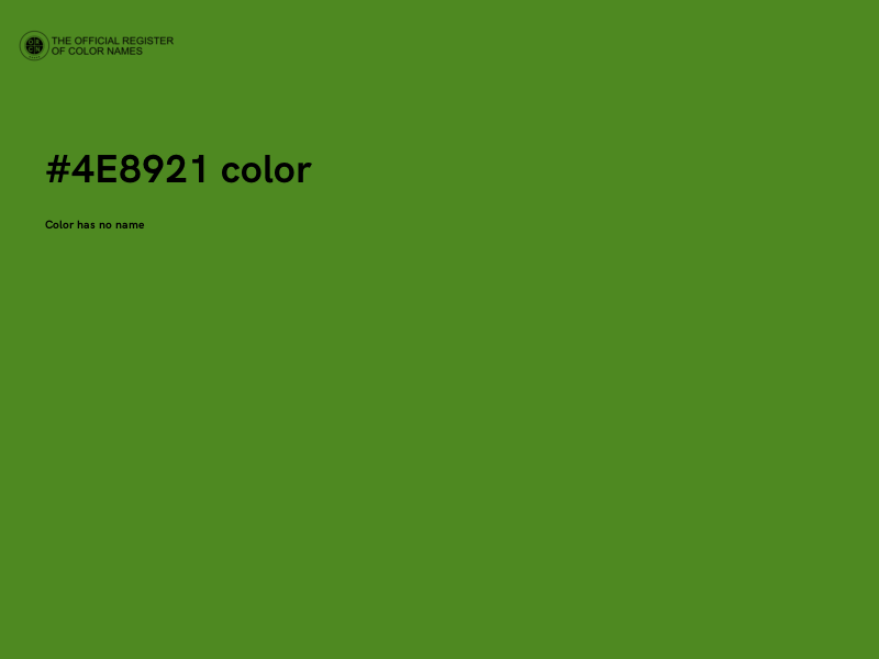 #4E8921 color image