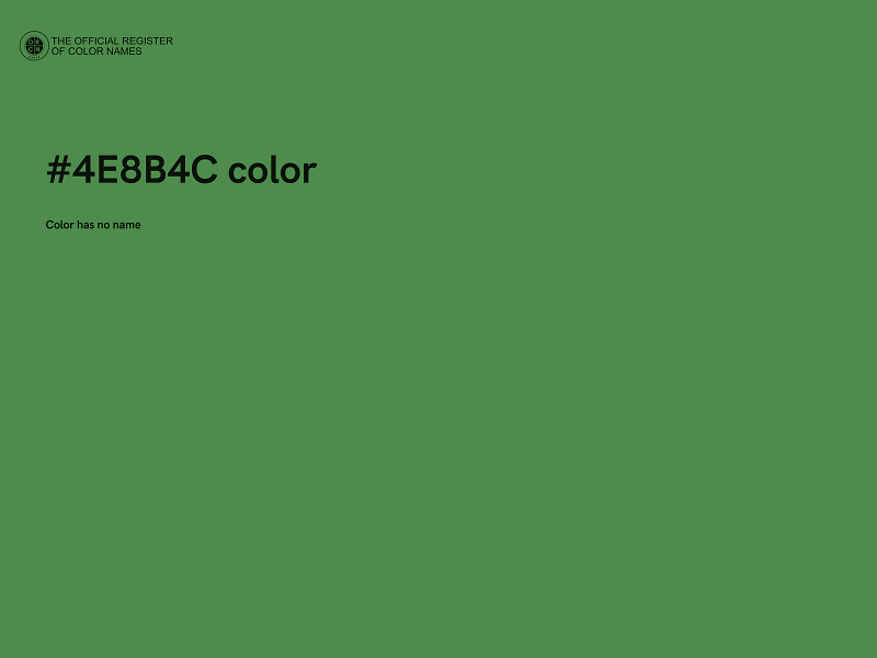 #4E8B4C color image