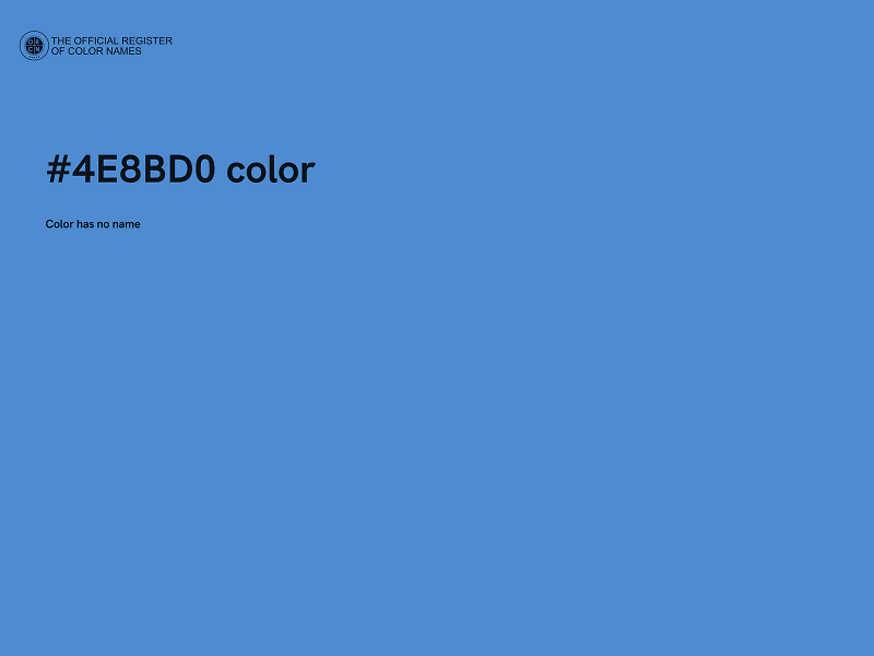 #4E8BD0 color image