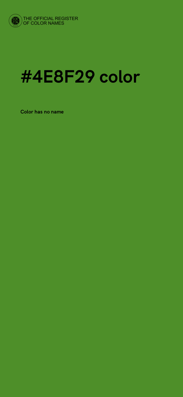 #4E8F29 color image