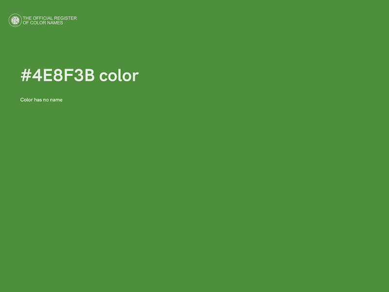 #4E8F3B color image