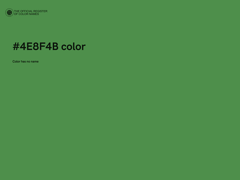 #4E8F4B color image