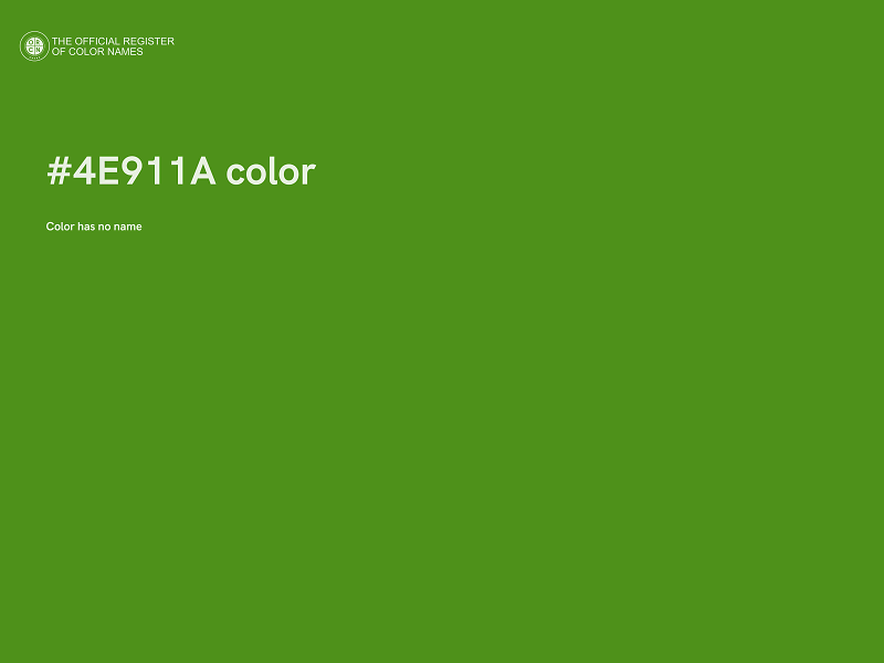 #4E911A color image