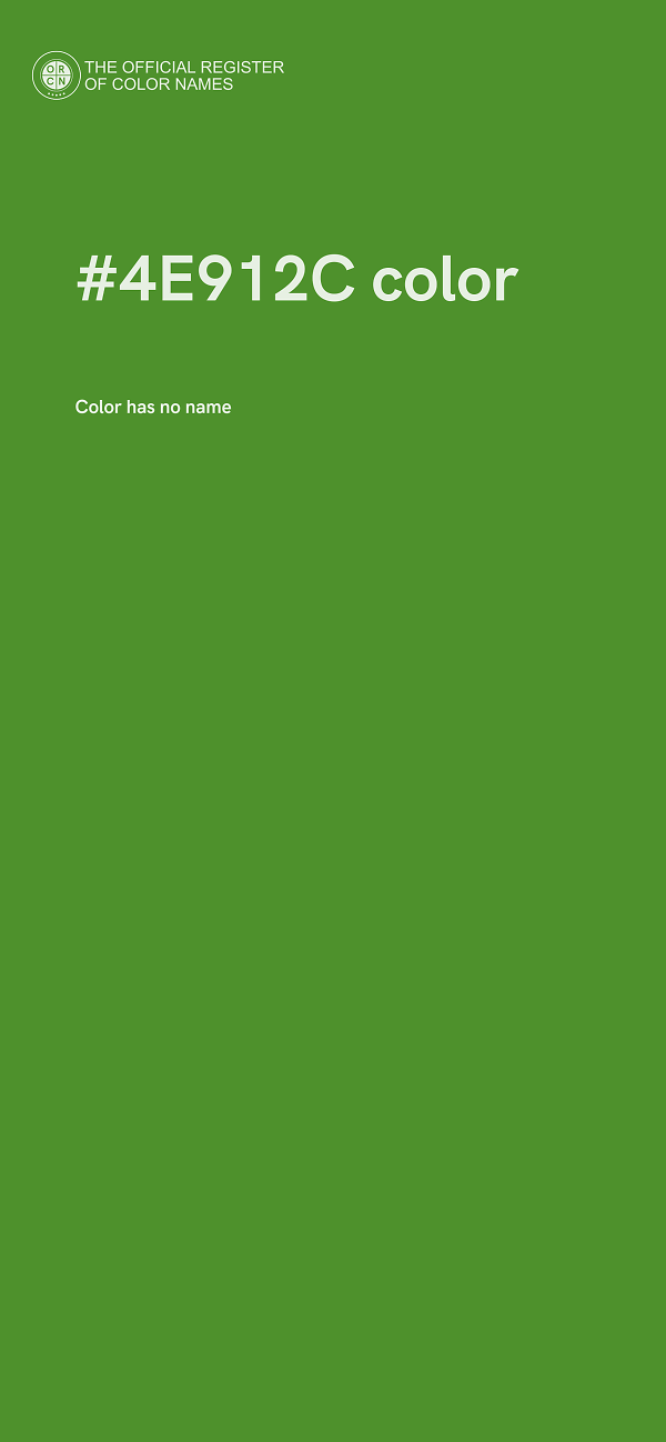 #4E912C color image