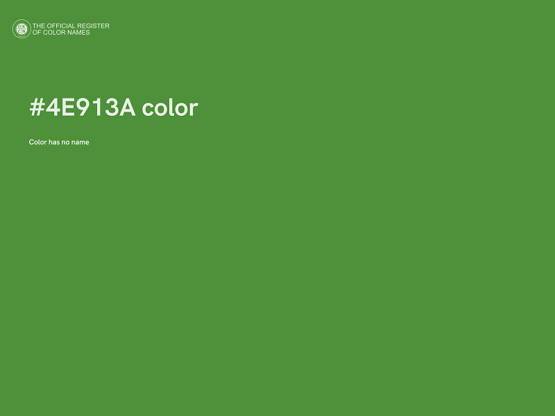 #4E913A color image