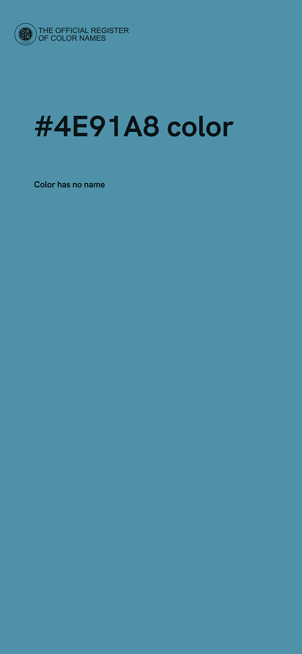 #4E91A8 color image