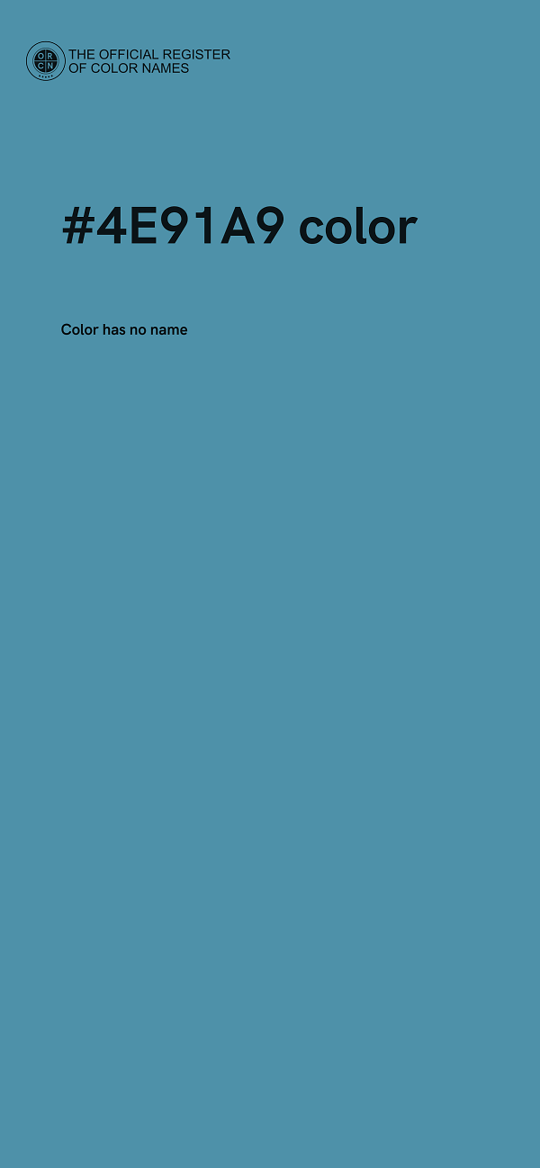 #4E91A9 color image