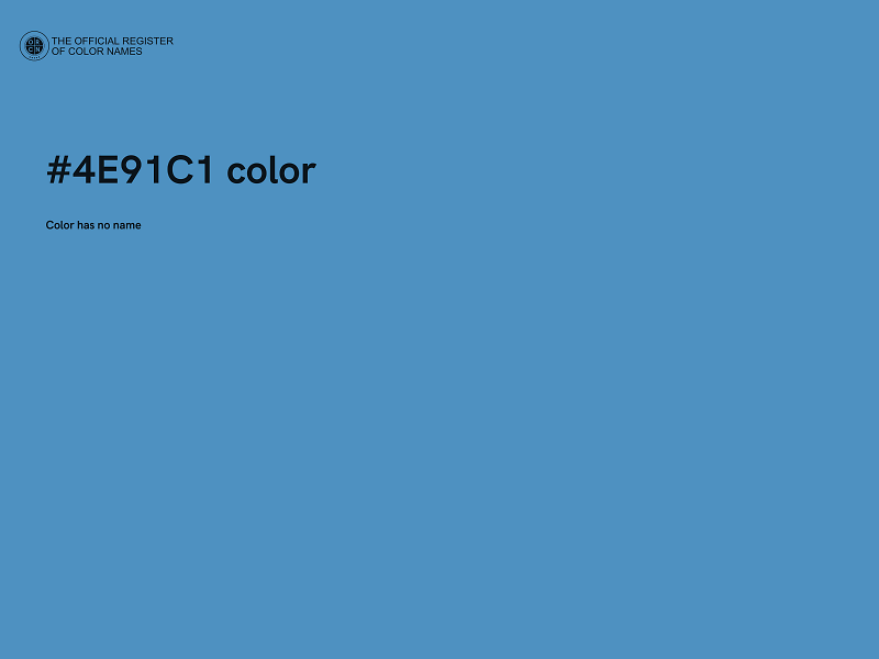#4E91C1 color image