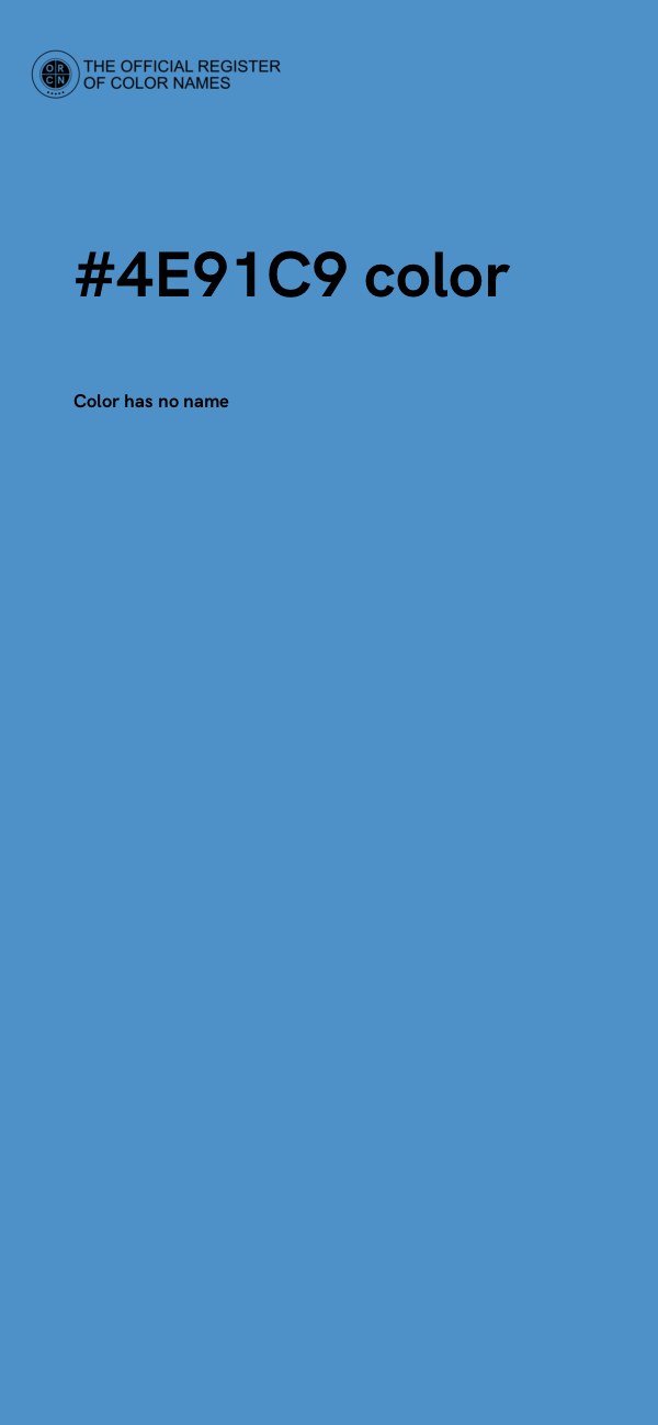 #4E91C9 color image