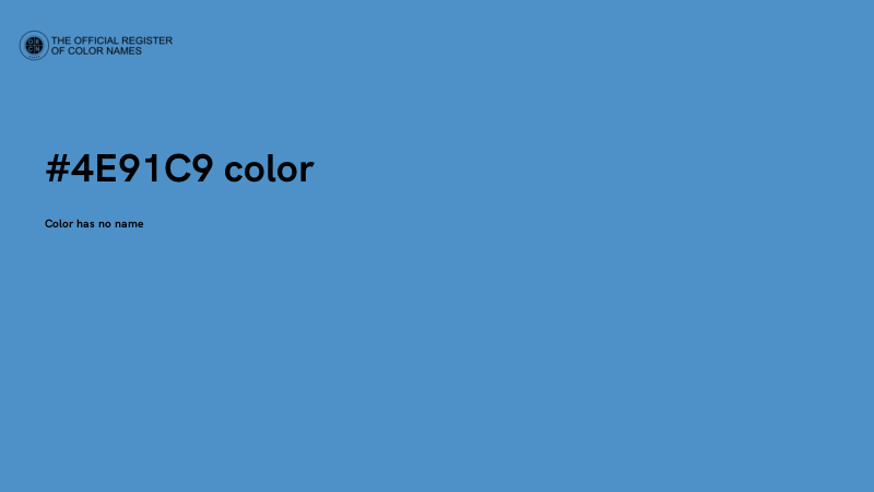 #4E91C9 color image
